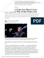 Huang's Law Is The New Moore's Law, and Explains Why Nvidia Wants Arm - WSJ