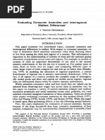 Henderson (1980) - Evaluating Consumer Amenities and Lnterregional Welfare Differences