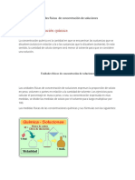 Unidades Fisicas de Concentración de Soluciones Quimica