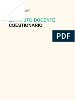 Cuestionario Sobre El Estatuto Docente