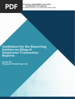 Guidelines On Filing of Suspicious Transaction Reports For The Reporting Entities