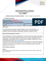 Activity Guide and Evaluation Rubric - Task 2 - English Is Easy and Fun