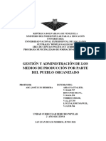 Gestión y Adm de Los Medios de Producción Por Parte Del Pueblo Organizado