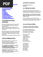 CANTOS PARA MISA-1 Letras