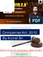 The Companies Act, 2013 - Class Notes