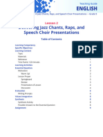 PDF (TG) - English 9 - Unit 4 - Lesson 2 - Delivering Jazz Chants, Raps, and Speech Choir Presentations