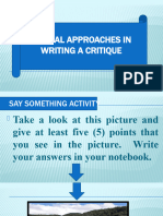 Q4-L3-Critical Approaches in Writing A Critique