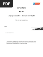 M23 English LA Emergent Markscheme