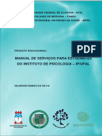 MANUAL DE SERVIÇOS PARA ESTUDANTES DO INSTITUTO DE PSICOLOGIA - IP - UFAL - Atualizado em 08.09.2021