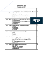 Employablity Skills - MCQ - Sample Question Paper With Marking Scheme