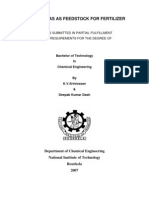 Natural Gas As Feedstock For Fertilizer: A Thesis Submitted in Partial Fulfillment of The Requirements For The Degree of