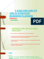 Swot Analysis and Its Use in Strategic Business Planning