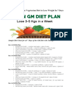 GM - The Fastest Indian Vegetarian Diet To Lose Weight in 7 Days