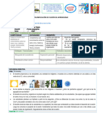 Planificación de Sesión de Aprendizaje: Diferencia Un Ser Vivo de Un Ser No Vivo