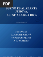 Bueno Es Alabarte Jehova, Asi Se Alaba A Dios, Ricardo Rodriguez