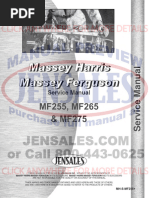 Massey Ferguson Tractor Service Manual MH S Mf255