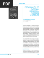 Eduardo Bueno Campos, Organización de Empresas Estructura, Procesos y Modelos