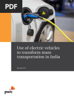 Use of Electric Vehicles To Transform Mass Transportation in India