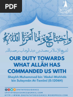 Our Duty Towards What Allaah Has Commanded Us WithShaikj Muhammad Bin Abdul Wahhaab Bin Sulaymaan at Tamiimii (Etc.) (Z-Library)