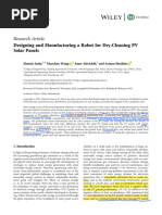 Research Article Designing and Manufacturing A Robot For Dry-Cleaning PV Solar Panels