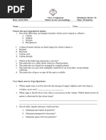 Grade 9 Assignment States of Matter PVT