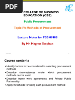 Lecture 4 Methods of Procurement