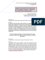 Sobre La Enseñanza de Las Piezas Del Repertorio de Mimo Corporal Dramático: Apuntes y Reflexiones Desde El Centro Moveo de Barcelona