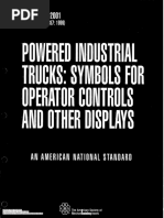 ASME 3287 2001 Powered Industrial Trucks - Symbols For Operator Controls and Other Displays - Unprotected