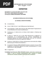 Decision - Ndeg003-Ekra - Kouakou Lu Et Notee Contentieux Electoral