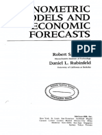 Econometric Models and Economic Forecasts: Robert S. Pindyck Daniel L. Rubinfeld