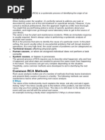 Root Cause Analysis Text