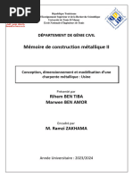 La Conception, Le Dimensionnement Et La Modélisation D'une Charpente Métallique Pour Une Usine, en Utilisant Le Logiciel Robot Structural Analysis.