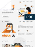 Orange Modern Online Business Pitch Deck Presentation