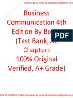 Test Bank For Business Communication 4th Edition by Bovee