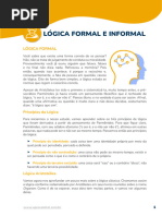 FIL AP Filosofia Antiga Lógica Formal e Informal