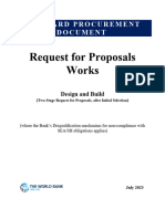 Design and Build Standard Procurement Documents - Versions of WorldBank Procedures