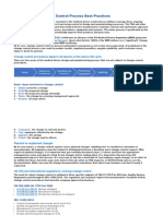 Medical Device Change Control Process Best Practices