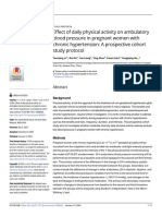 Effect of Daily Physical Activity On Ambulatory Blood Pressure in Pregnant Women With Chronic Hypertension A Prospective Cohort Study Protocol