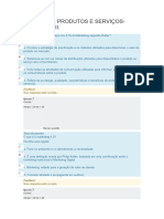 Gestão de Produtos e Serviços - Provas I Ii e Iii - Fasec