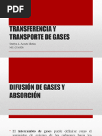 Transferencia y Transporte de Gases (Difusion de Gases y Absorcion)