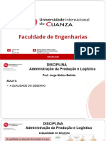 7-Desenho de Sistemas de Produção. Planejamento e Desenho Do - A QUALIDADE DO DESENHO - OBJETIVOS DOS PROCESSOS