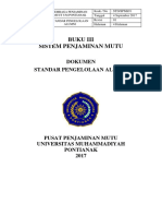 Buku Iii Sistem Penjaminan Mutu: Dokumen Standar Pengelolaan Alumni