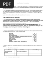 Exam Revision 1 - Accounting