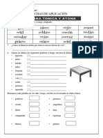 1 - Ficha de ORTOGRAFIA Atonas