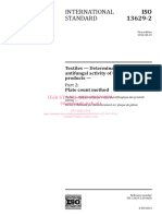 ISO-13629-2-2014 - Textiles - Determination of Anti-Fungal Activity of Textile Products - Part 2 - Plate Count Method