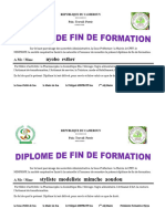 Attestation de Fin de Formation