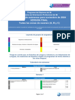 Calendario Exámenes IB Noviembre 2024