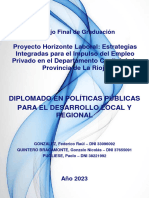 Diplomado en Políticas Públicas para El Desarrollo Local Y Regional