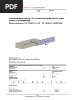 Load-Bearing Capacity of A Connection Subjected To Shear And/or To Axial Tension