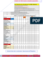 Check List and Revision Routine For SSC CGL 2024 by Shubham Sir